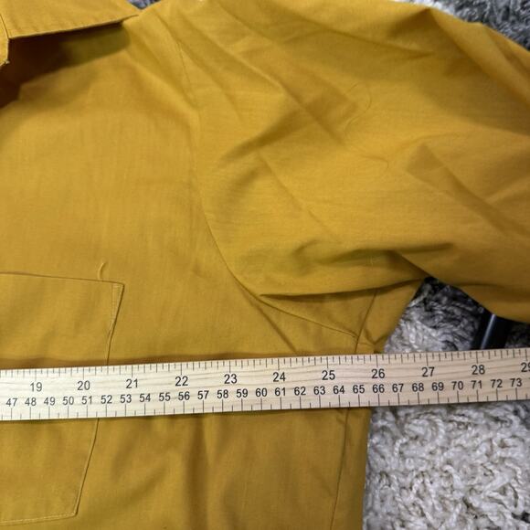 VTG Arrow Sz XL Men's The Kent Collection‎ Custom USA Yellow Dress Shirt - Picture 6 of 7